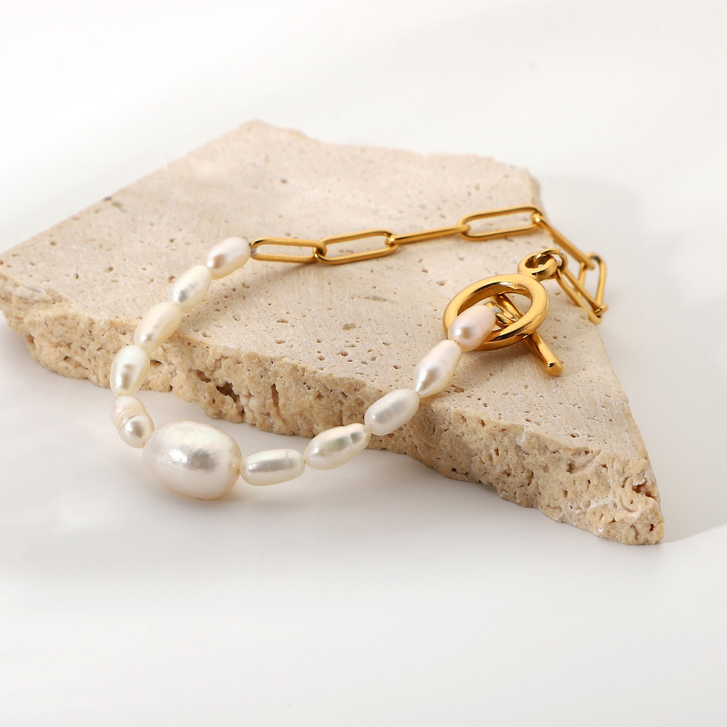 18K Gold OT Buckle Not Natural Pearl Jewelry