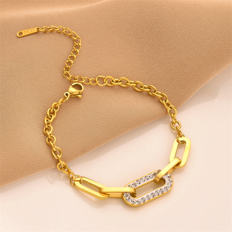 Stylish and Exquisite Thick Chain Design Simple Bracelet