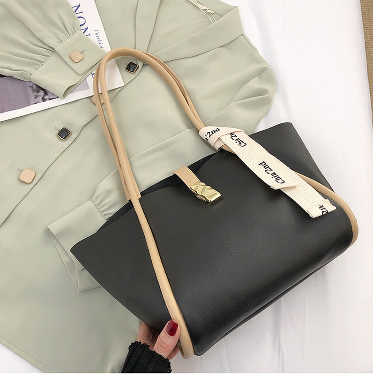 College Students Class Big Bag Girl Spring And Summer New Trendy Korean Style Large Capacity High Quality Texture Single Shoulder Tote Bag