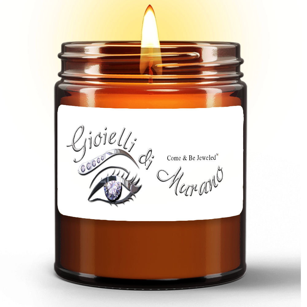 Gardenia Blossom Natural Wax Candle in Amber Jar (9oz)