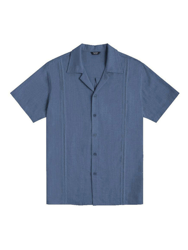 Men's Solid Color Linen Resort Shirt