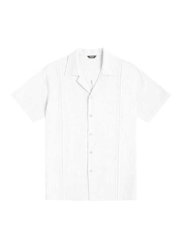 Men's Solid Color Linen Resort Shirt